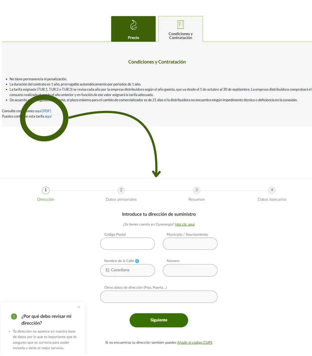 contratar TUR de Iberdrola por la web